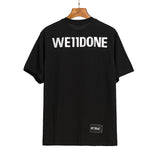 We11 Done T Shirts Graffiti Letters Badge Printed Oversize Loose Men and Women Same Style