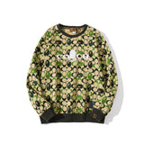 Wgm Closing Shark Head Crew Neck Pullover Sweatshirt Bape