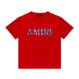 Amiri T Shirt Casual Hip Hop High Street round Neck Short Sleeve T-shirt