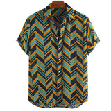 Men Hawaii Shirts Short Sleeve Loose Shirt