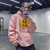 Drew House Drew Smiley Face Letter Sweater Loose Trendy High Street Couple Pullover Hoodie Men
