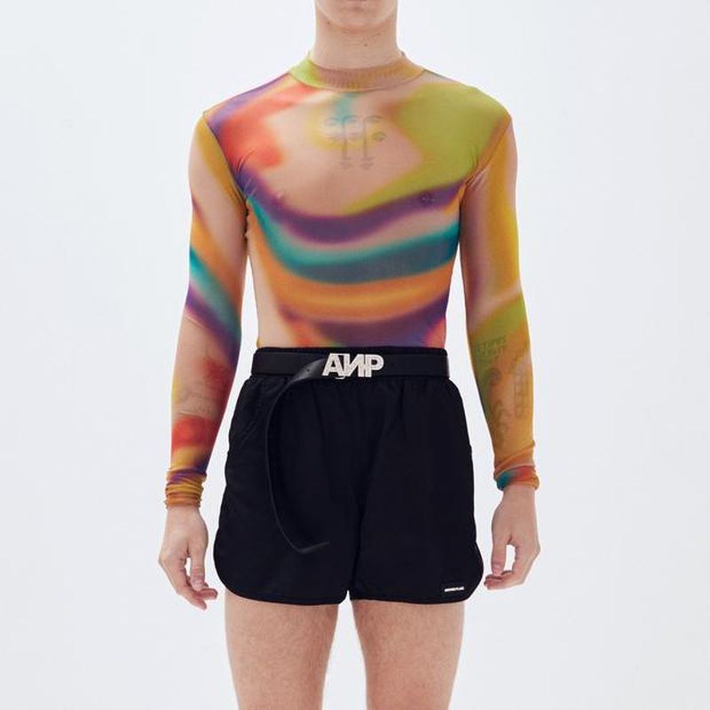 Rave Outfits Men Long Sleeve Shirt Spring Long Sleeve Bottoming Shirt Men's Transparent T-shirt