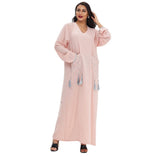 Muslim Women Stylish Kashibo Abaya Muslim Ladies Long Gown Islamic Clothing Jilbab Jalabiya Summer Casual Dress