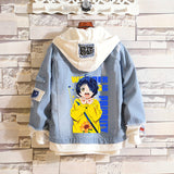 Comic Denim Jacket Casual Loose Denim Jacket Coat Printing
