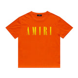 Amiri T Shirt Gradient Letter Flower Casual Short Sleeve T-shirt