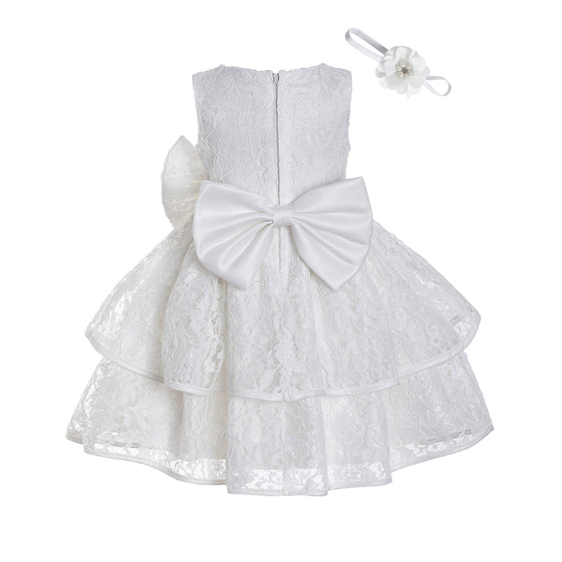 Toddler Girls Sequin Gown Dress Baby Baby Suit Birthday Lace Dress Princess Dress