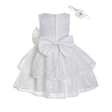 Toddler Girls Sequin Gown Dress Lace Mesh Princess Dress Bow Wedding Dress Flower Girl Dress