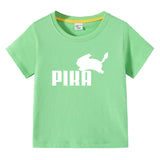 Children Pokemon Pikachu T Shirt Cartoon Short Sleeve T-shirt Cotton Leisure Sports