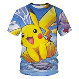 Men and Women Pokemon Pikachu T Shirt 3D Personalized Printing Fashion
