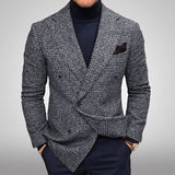 Bohemian Chic Wedding Guest Men Attire Plaid Business Casual Suit Coat