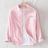 White Work Shirts Summer Men's Striped Shirt