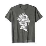 Inspired by Queen's Platinum Jubilee 2022 Elizabeth 70 Years T-shirt round Neck Short Sleeve T-shirt
