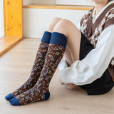 Winter Thick Knit Thigh High Socks Long Stockings Boot Calf Socks JK Cotton Socks Autumn and Winter