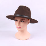 Mens Kentucky Derby Hats Solid Color Hat Retro Fedora Hat Men's and Women's Top Hat
