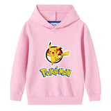 Children Pokemon Pikachu Hoodie Spring and Autumn Boys and Girls Cotton Hooded Sweater