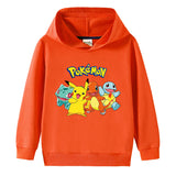 Children Pokemon Pikachu Hoodie Cotton Hooded Sweater Neutral Spring and Autumn