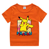 Children Pokemon Pikachu T Shirt Cotton T-shirt Casual Sports Cute