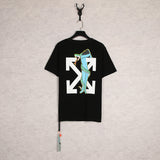 off Casual Graffiti Arrow Casual round Neck T-shirt for Men and Women t shirt