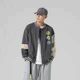 Blue Varsity Jacket Spring and Autumn Coat Youth Student Jacket Men's Autumn Wear Baseball Uniform