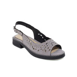 Flat Dress Sandals Summer Comfortable Low Heel Peep Toe Buckle with Cutout Sandals for Women