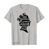 Inspired by Queen's Platinum Jubilee 2022 Elizabeth 70 Years T-shirt round Neck Short Sleeve T-shirt