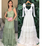 Women Lace Wedding Dress off-Shoulder White Evening Gown