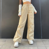 Julia Fox Low Rise Trousers Casual Low Waist Ankle Banded Pants