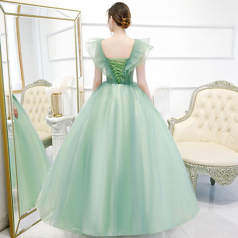 Women's Evening Dress Ball Gown Princess Quinceanera Wedding Dresses Army Green Evening Gown Tutu Dress