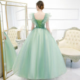 Women's Evening Dress Ball Gown Princess Quinceanera Wedding Dresses Army Green Evening Gown Tutu Dress