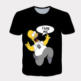 Homer Simpson Shirt Summer Printed Short-Sleeved T-shirt