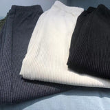 Mens Corduroy Pants Fall/Winter Loose Drooping Fleece Straight Ankle Banded Pants Casual Pants