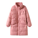 Women Winter Coats Puffer Jacket Down Coat Down Jacket Female Winter Glossy Thickening Stand Collar Coat