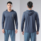Sweat Wicking Shirt Men's Sweater Hooded Long-Sleeved T-shirt
