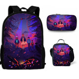 Stranger Things Backpack 3-Piece Backpack Student Schoolbag Lunch Bag