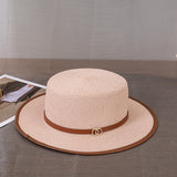 Italian Fedora Hats Short Brim Straw Hat Women's Summer Top Hat