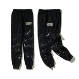 Kanye West Sunday Service Pant 3D Relief Splash-Ink Distressed Close up Ankle-Tied Terry Shorts