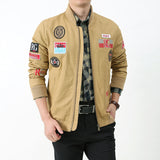 Graphic Leather Jacket Women's Spring and Autumn Men's Coat Autumn Workwear Aircraft Jacket Top