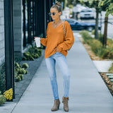Women 'S Fall Outfits Knitwear Autumn And Winter V-neck Long Sleeve Sweater For Women