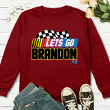 Let'S Go Brandon T Shirt English Letter Crew Neck Sweatshirt