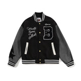 Saint Michael Baseball Jacket Leisure All-Match Letters Embroidered Baseball Uniform