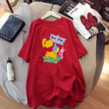 Oversized 90S T Shirt Short-Sleeved T-shirt for Women Loose Top Wear Summer
