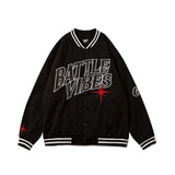 Mens Fall Outfits Retro Alphabet Embroidered Baseball Uniform Coat Men Baggy Casual Jacket