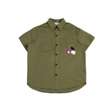Men T-Shirt Summer Men's Solid Color Polo Collar Shirt Casual Retro