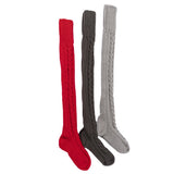 Winter Thick Knit Thigh High Socks Long Stockings Boot Knitted Socks Overknee Long Boot Lengthened Bunching Socks