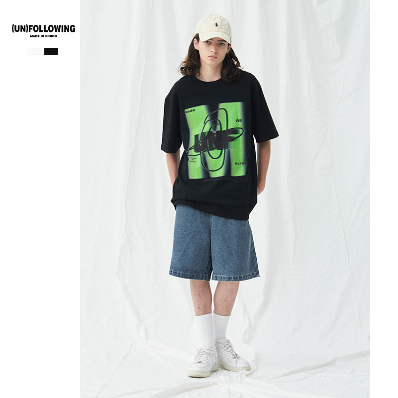 Preppy Aesthetic T Shirt Summer Printed Cotton Short Sleeve T-shirt Casual