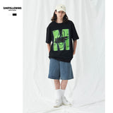 Preppy Aesthetic T Shirt Summer Printed Cotton Short Sleeve T-shirt Casual