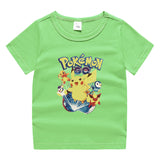 Children Pokemon Pikachu T Shirt Summer Clothing Short Sleeve T-shirt Cotton Leisure Sports