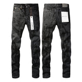 Purple Brand Jeans Coating Texture Personality Jeans