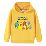 Children Pokemon Pikachu Hoodie Cotton Hooded Sweater Neutral Spring and Autumn