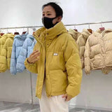 Women Winter Coats Puffer Jacket Down Coat Down Jacket Glossy Thickened Loose Stand Collar Coat